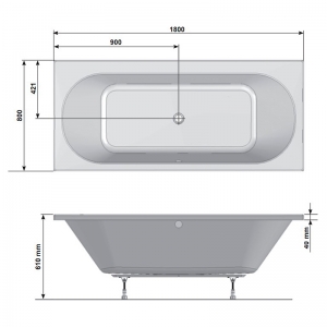 Ванна City Slim 180x80