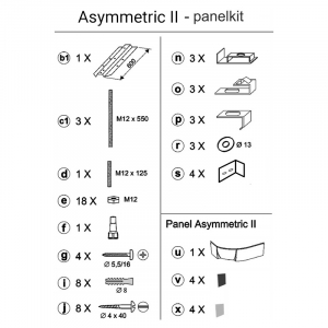 Крепеж для фронтальной панели Asymmetric II