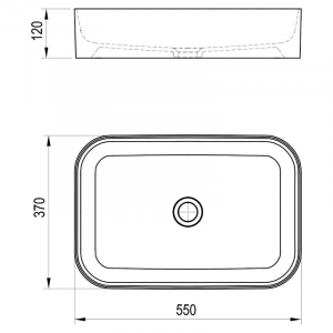 Раковина Ceramic Slim R 55 накладная