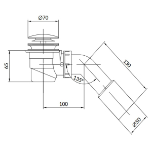 Донный клапан для ванны Click-Clack