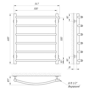 Полотенцесушитель Классик П6 50x60