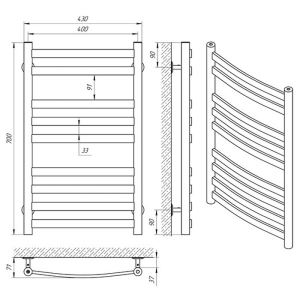Рушникосушка Класік П9 40x70