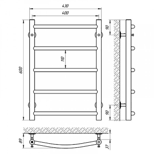 Полотенцесушитель Флеш П5 40x60