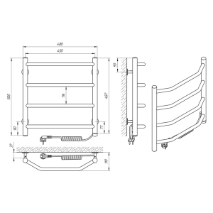 Полотенцесушитель Виктория П4 45x50