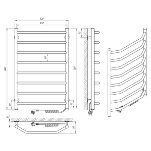 Полотенцесушитель Виктория П8 50x80