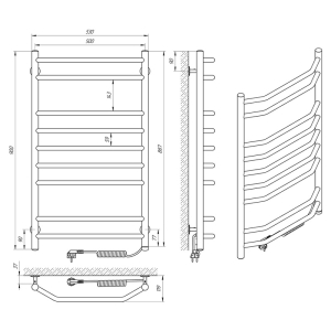 Полотенцесушитель Виктория П9 50x90