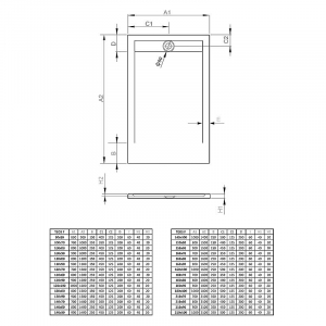 Піддон Teos F 120x90