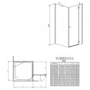 Душова кабіна Torrenta KDJ 90 R