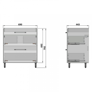 Шафка Flat для раковини Como 70, City 70