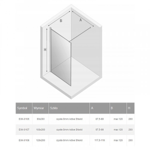 Душевая стенка New Modus Black Walk-In 100