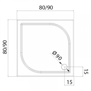 Поддон Ideo 90x90