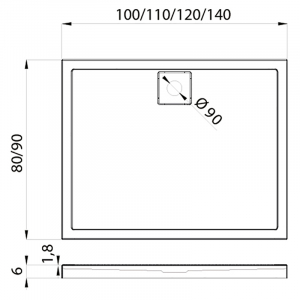 Поддон Lido 120x90