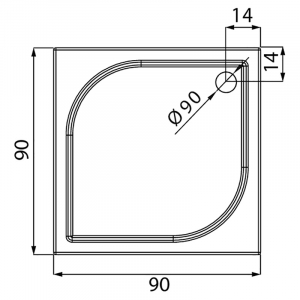 Піддон Savos 90x90