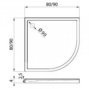 Поддон New Cantare 80x80