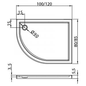 Поддон Maxima Ultra 120x85 L