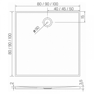 Піддон Nex 100x100