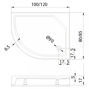 Піддон New Maxima 100x80 L