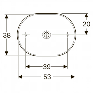 Раковина VariForm 55 накладная