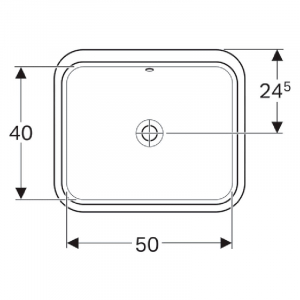 Раковина VariForm 50 врізна під стільницю, прямокутна