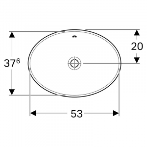 Раковина VariForm 55 врізна в стільницю, овальна