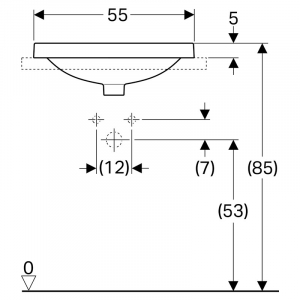 Раковина VariForm 55 врізна в стільницю, овальна