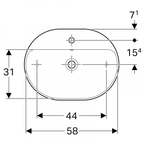 Раковина VariForm 60 накладна еліпс