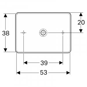 Раковина VariForm 55 накладна, прямокутна