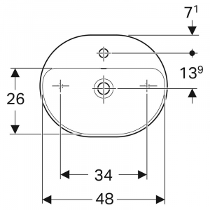 Раковина VariForm 60 накладна еліпс