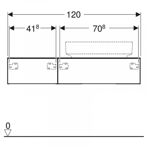 Шафка 120 для раковини Variform