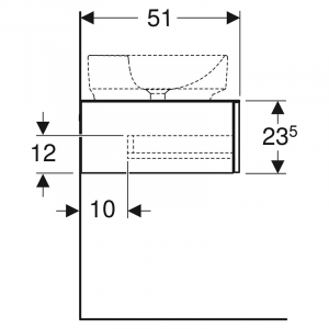 Шафка 120 для раковини Variform