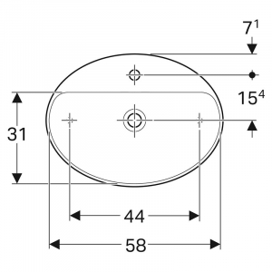 Раковина VariForm 60 накладная овальная