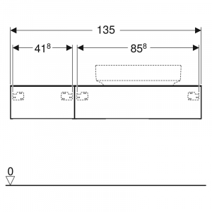 Шафка 135 для раковини Variform