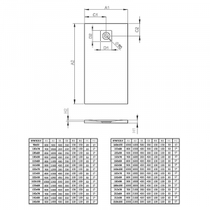 Піддон Kyntos F 140x100