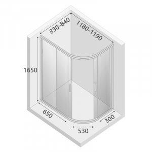 Душова штора New Varia 120x85