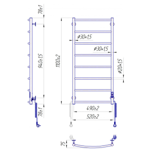 Полотенцесушитель Классик HP-I 109x53 TR