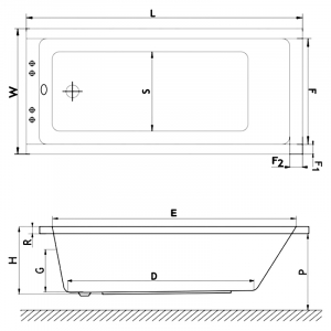 Ванна Base Standard Plus 150x70 c ніжками