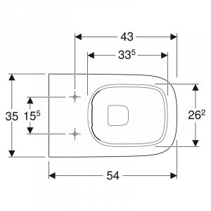 Чаша унитаза Smyle Square Rimfree