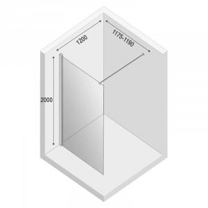 Душова стінка New Modus Walk-In 120x200