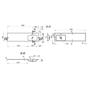Раковина Della 190 матова