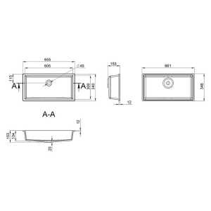 Раковина Bogota 60