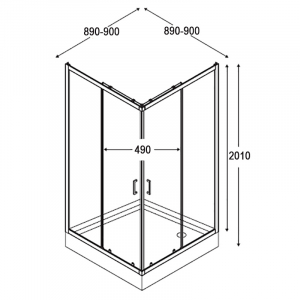 Душевая кабина Feria 90x90 жемчужная