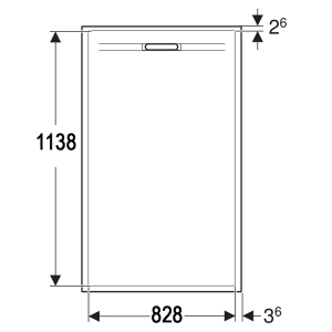 Піддон Sestra 120x90 білий