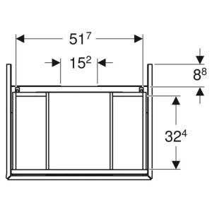 Шафка One для раковини 60