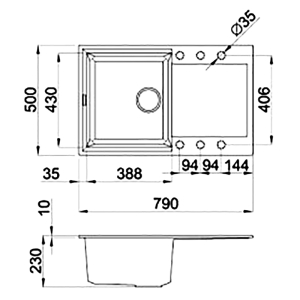 Кухонная мойка Vesta 79