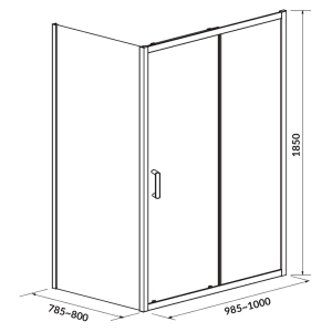 Душова штора Basic 100x80