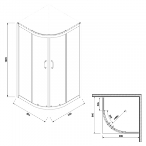 Душевая штора Saona 180x90