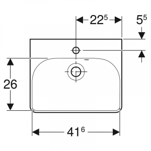 Раковина Smyle Square 45