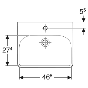 Раковина Smyle Square 50