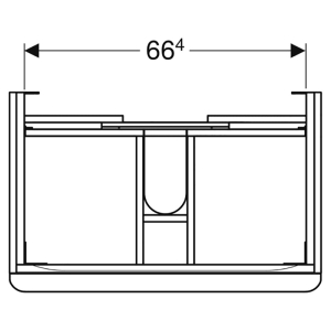 Шафка Smyle Square для раковини 75