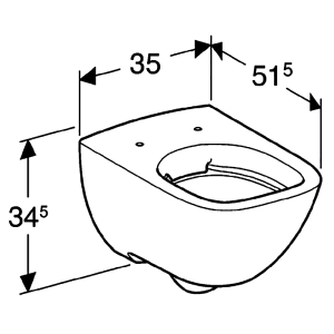 Чаша унитаза Modo Rimfree с сиденьем Click2Clean